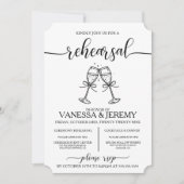 Drinken en bogen repetitie Dinner Invitation Kaart (Voorkant)