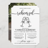 Drinken en bogen repetitie Dinner Invitation Kaart (Voorkant / Achterkant)