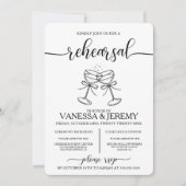 Drinken en bogen repetitie Dinner Invitation Kaart (Voorkant)