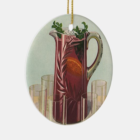 Drinken en dranken, Pitcher of Sangria Keramisch Ornament (Rechts)