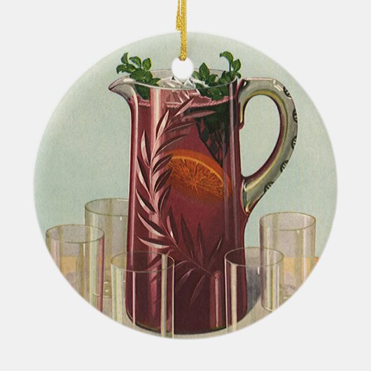  Drinken en dranken, Pitcher of Sangria Keramisch Ornament (Achterkant)