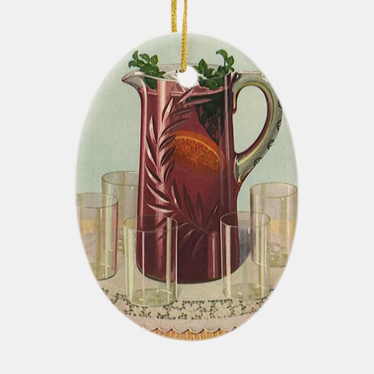  Drinken en dranken, Pitcher of Sangria Keramisch Ornament (Achterkant)