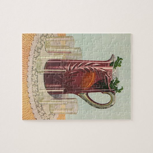  Drinken en dranken, Pitcher of Sangria Legpuzzel (Horizontaal)