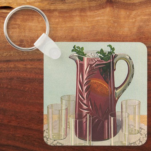  Drinken en dranken, Pitcher of Sangria Sleutelhanger (Voorkant)