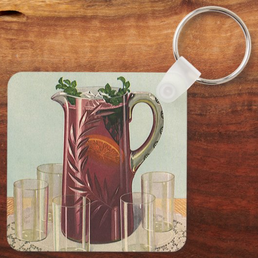  Drinken en dranken, Pitcher of Sangria Sleutelhanger (Achterkant)