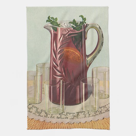 Drinken en dranken, Pitcher of Sangria Theedoek (Verticaal)