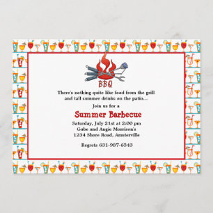 Drinken en een Uitnodiging BBQ