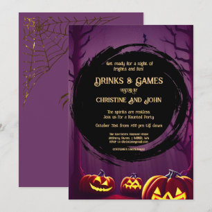 Drinken en games Volwassen Halloween Party Kaart