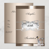 Drinken en koffie Feest Uitnodiging (Voorkant / Achterkant)