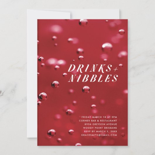 Drinken en Nibbles Kaart (Voorkant)