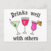 Drinken goed met anderen briefkaart (Voorkant)