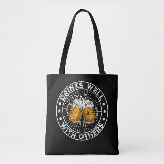 Drinken goed met anderen Funny Beer Drink Partij Tote Bag (Voorkant)