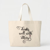 Drinken goed met anderen grote tote bag (Voorkant)