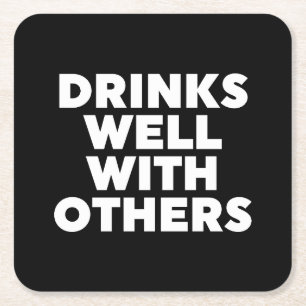 Drinken goed met anderen kartonnen onderzetters