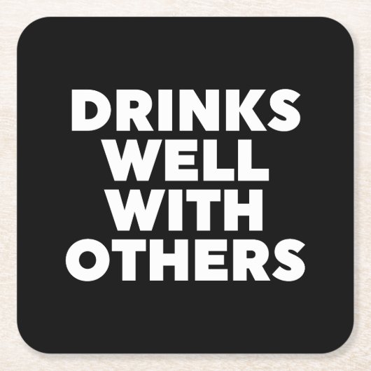 Drinken goed met anderen kartonnen onderzetters (Voorkant)