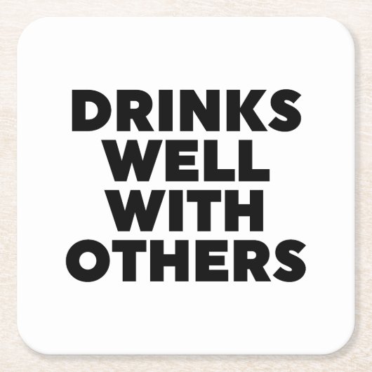 Drinken goed met anderen kartonnen onderzetters (Voorkant)
