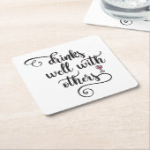 Drinken goed met anderen kartonnen onderzetters (Schuin)