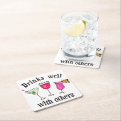 Drinken goed met anderen kartonnen onderzetters (Insitu)