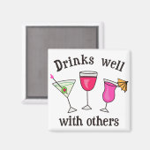 Drinken goed met anderen magneet (Voorkant / Achterkant)