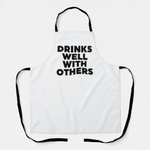 Drinken goed met anderen schort
