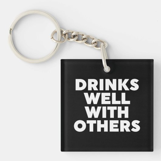 Drinken goed met anderen sleutelhanger (Voorkant)