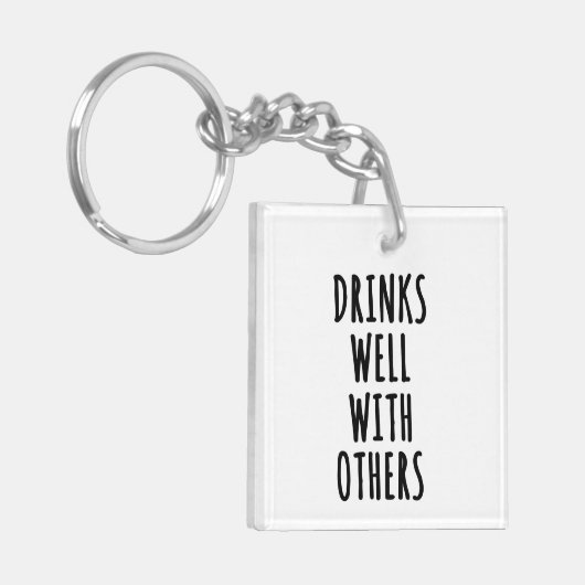 Drinken goed met anderen sleutelhanger (Voorkant Links)
