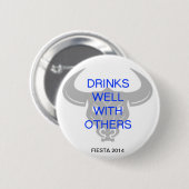 DRINKEN GOL RONDE BUTTON 5,7 CM (Voorkant /achterkant)