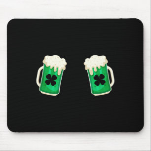 Drinken Groene Bier Borst Shamrock Ierse St. Patri Muismat