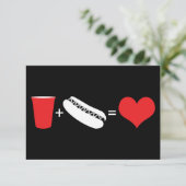 drinken + hotdogs = liefde kaart (Staand voorkant)