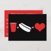 drinken + hotdogs = liefde kaart (Voorkant / Achterkant)