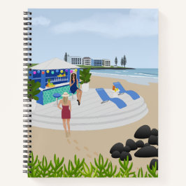 Drinken in de Beach Bar Notitieboek