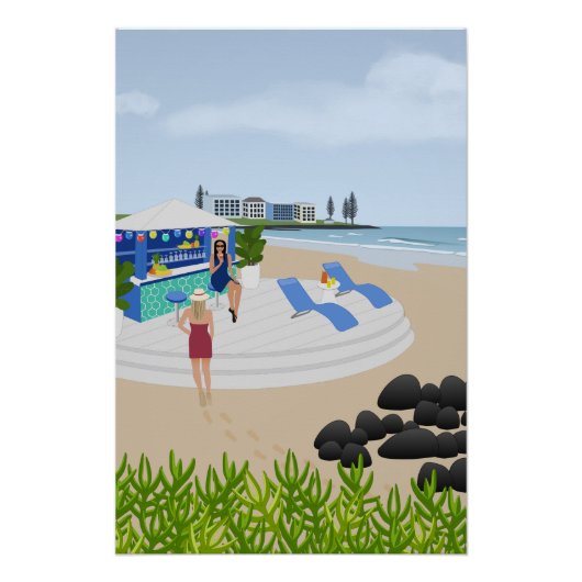 Drinken in de Beach Bar Perfect Poster (Voorkant)