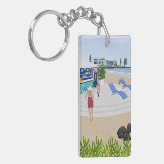 Drinken in de Beach Bar Sleutelhanger (Voorkant Links)