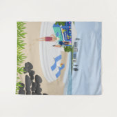 Drinken in de Beach Bar Wandkleed (Voorkant (horizontaal))