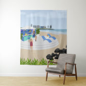 Drinken in de Beach Bar Wandkleed (In situ)