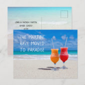 Drinken in de zand die naar het paradijs gaat briefkaart (Voorkant / Achterkant)