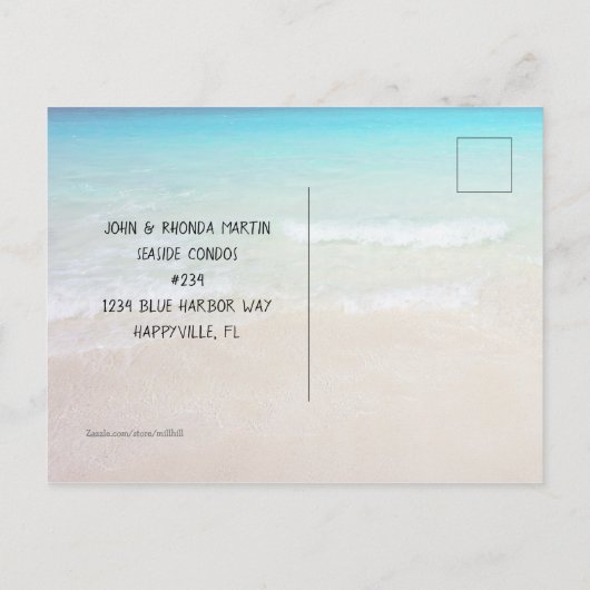 Drinken in de zand die naar het paradijs gaat briefkaart (Achterkant)