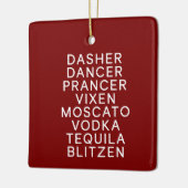 Drinken Kerst Feestje Dasher Dancer Keramisch Ornament (Links)