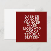 Drinken Kerstvakantie Feest Dasher Dancer Feestdagenkaart (Voorkant / Achterkant)