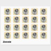 drinken koffie vierkante sticker (Vel)
