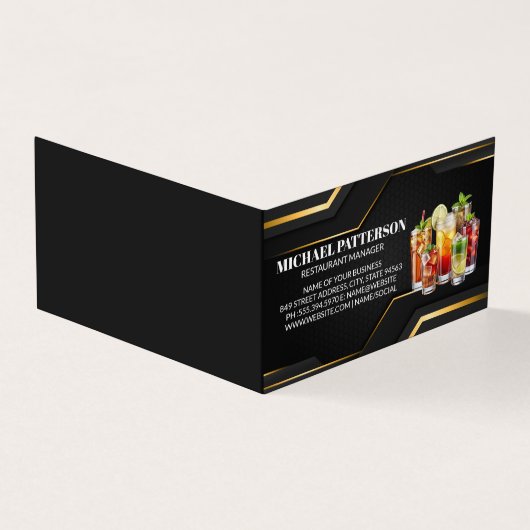 Drinken mengen | barman | mixologie kaart (Buitenkant)