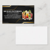 Drinken mengen | barman | mixologie visitekaartje (Voorkant / Achterkant)