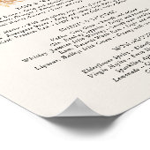 Drinken Menu Flessen en Bloemen Neutraal Trouwen Poster (Hoek)