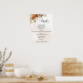 Drinken Menu Herfst najaar Eucalyptus Poster (Keuken)