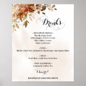 Drinken Menu Herfst najaar Eucalyptus Poster (Voorkant)