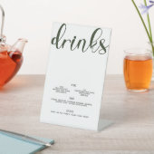 Drinken Menu Kunstgras Reclamebord Met Voetstuk (Insitu)