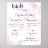 Drinken Menu Weddenschap Poster (Voorkant)