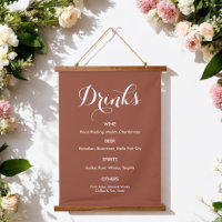 Drinken Menu Wedding Burnt Oranje White
