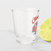 Drinken met kerstgeest bij het laden Funny Holiday Shot Glas (Links)