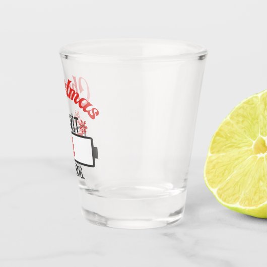 Drinken met kerstgeest bij het laden Funny Holiday Shot Glas (Rechts)